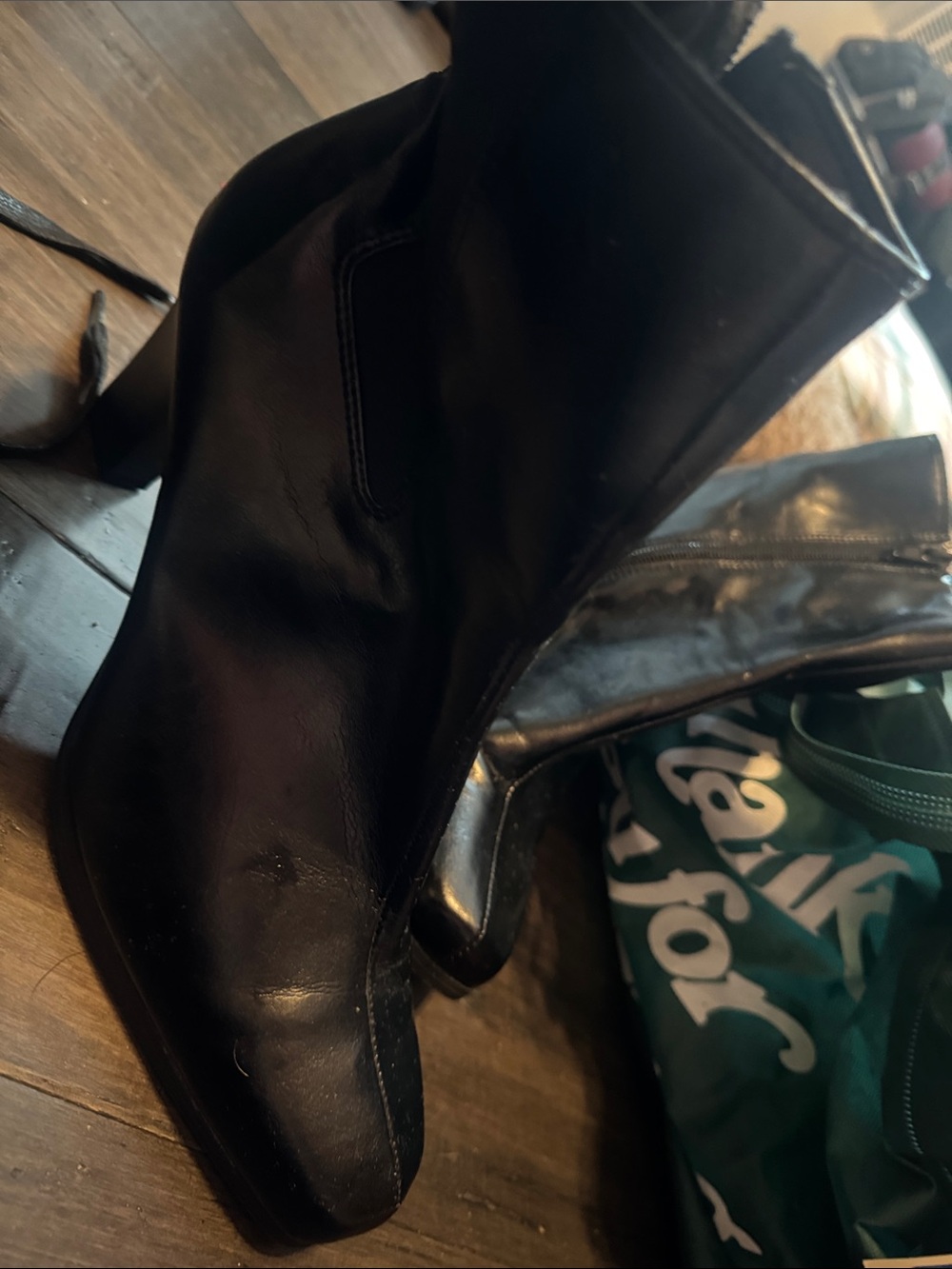 Classic Black Women's Mid-Heel Boots